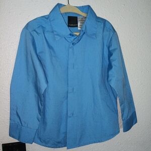 EUC Boys Van Heusen Blue Button Down Dress Shirt 4